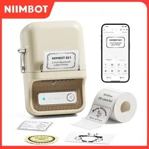 Niimbot B21 Wireless Bluetooth-compatible Label Printer, 20-50mm Print Width, Thermal Label Maker for Small Businesses, Address, Logo, Clothing, Mail, Candle, Jewelry