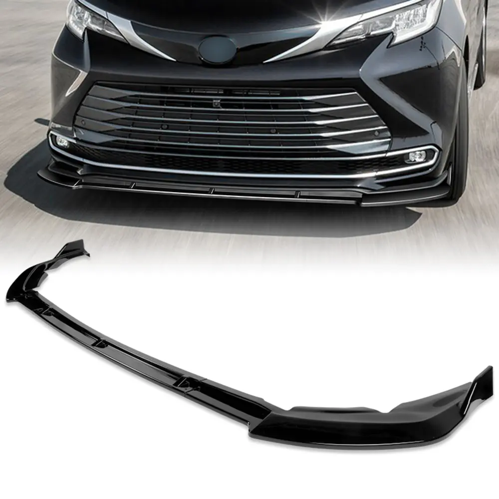 MP-Style Front Bumper Lip Body Kit Spoiler Compatible with 2021 - 2025 Toyota Sienna Bumper (Does Not Fit XSE Models)
