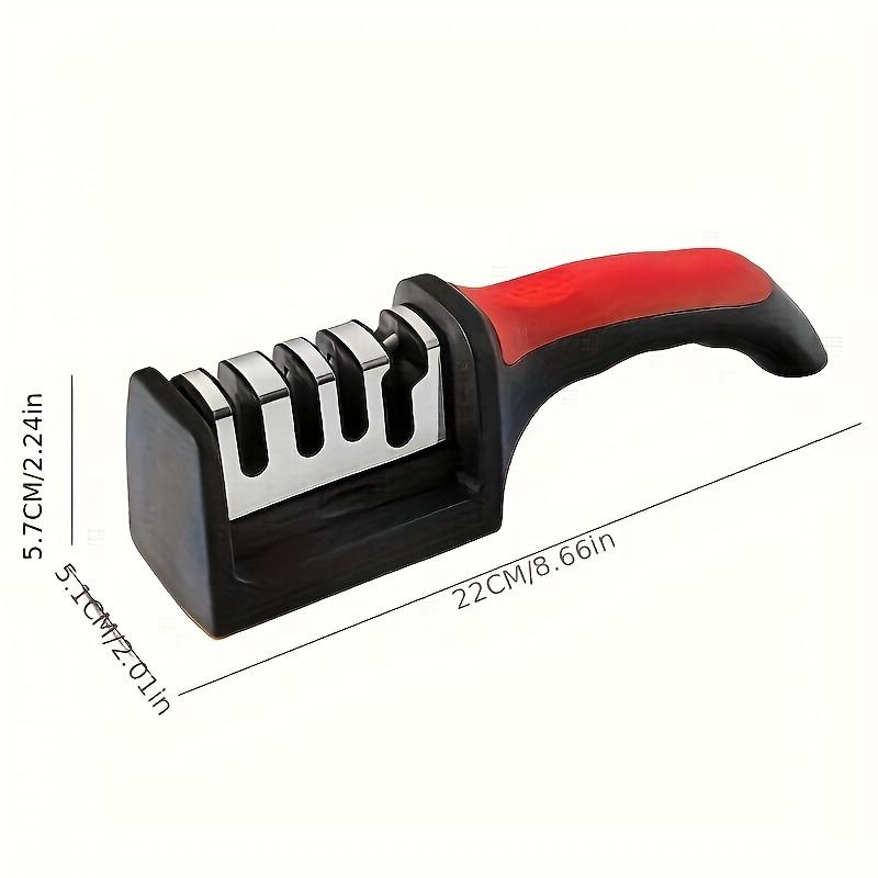 Level 4 Professional Knife Sharpener - Easy to manually sharpen tool, suitable for home use, easy to sharpen - High quality PP and TPR body, durable and long-lasting
