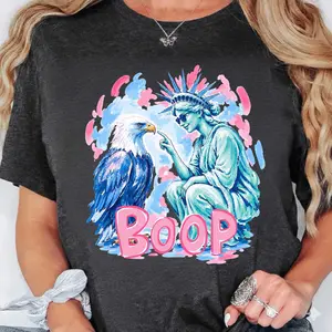 Boop Eagle Funny Patriotic Statue Of Liberty Shirt Design, Vintage 4th of July Independence Day Gift, Vintage Merica Eagle Graphic Shirt
