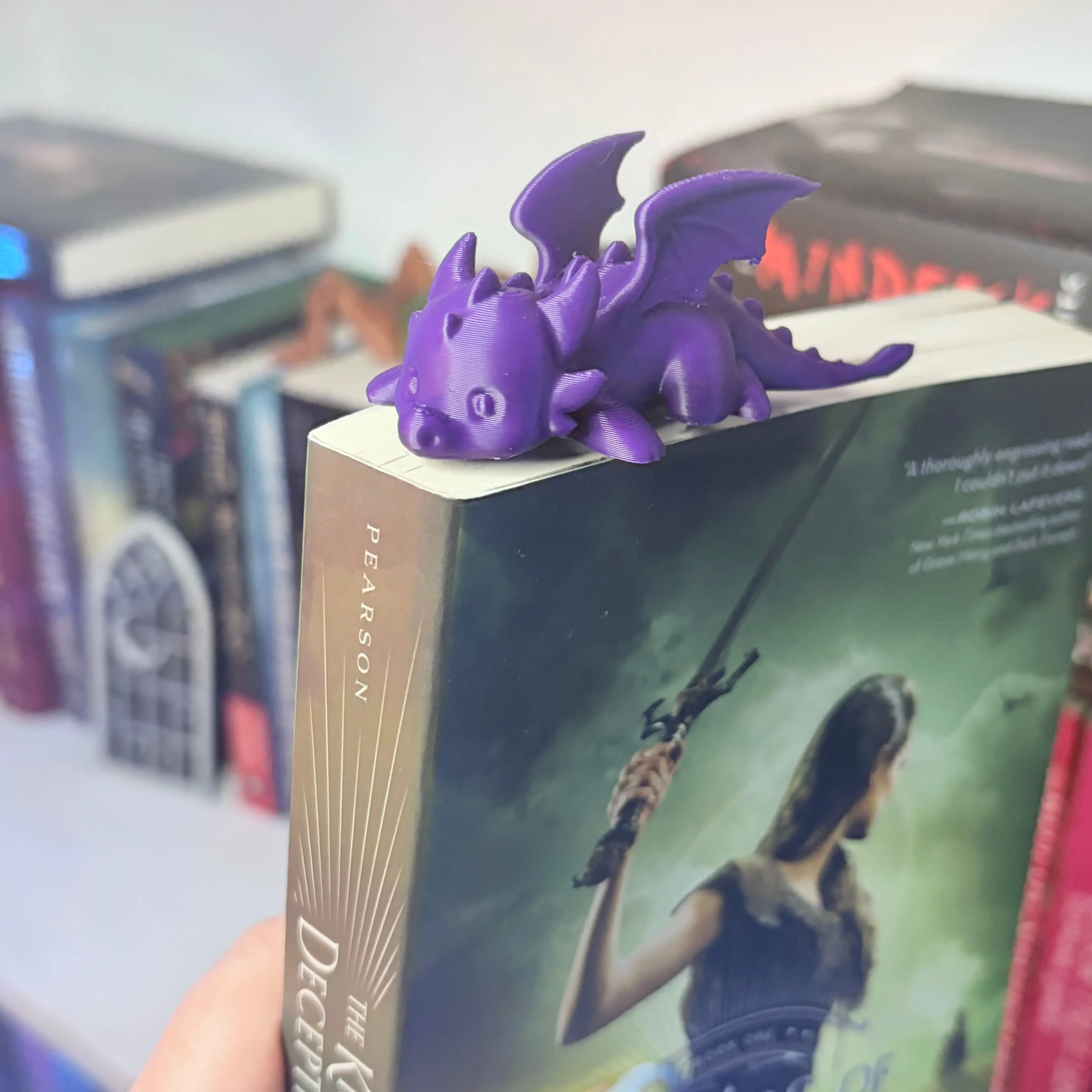 3D Printed Chibi Dragon Bookmark | Cute Book Accessory