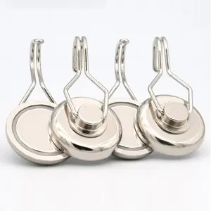 360 Degrees Rotating Magnetic Hook Strong Power Hooks Magnet Super Punch-free Self-adhesive Key Hanger Wall Hook