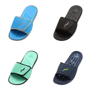 Norty Mens Open Toe Shower Drainage Casual Slide Flat Strap Shower Sandals 40999