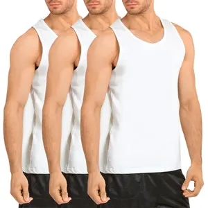 3 Pack Men's Tank Tops Premium Cotton Heavyweight Muscle Tanks Sleeveless Tops Shirt Loose Fit Performance Moisture Wicking S-3XL Gym Sport Activewear