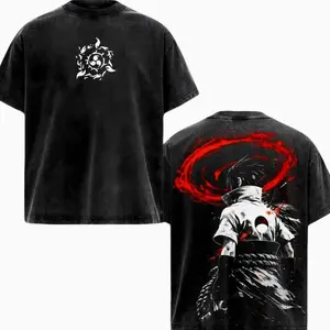 Sasuke Uchiha - NRT T-Shirt, Vintage Graphic Tee, Sharingan & Rinnegan Design, Anim3 Cotton Shirt, Unisex Sasuke Uchiha Fan Gift, Limited Edition 6