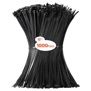1000 Pack Cable Zip Ties 12-inch Cable Wire Ties & 50LBS High Tensile StrengthVEVOR Super Brand Day
