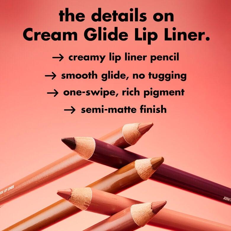 e.l.f. Cream Glide Lip Liner, Smooth Hydrating Semi-Matte Finish 0.002mL