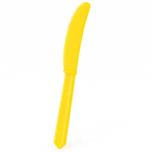 Yellow Sunshine Plastic Knives - Economy Pack - 7.5 in.