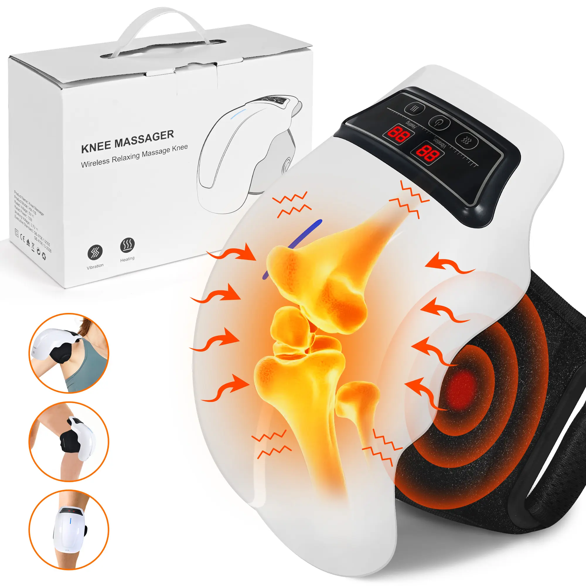 Pain Relief Knee Massager with Heat - Anyask Vibration Massage Wrap with  LED Screen, Adjustable Heated Pad for Calves & Legs, Perfect Gift for  Him/Her - TikTok Shop