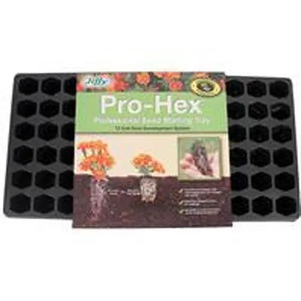 Jiffy-ferry Morse Seed Co Hexagon 72-Cell Black Seed Germination Tray - Gardening Greenhouse Supply, Eliminates Circular Roots, Boosts Root Support, Minimizes Transplant Shock