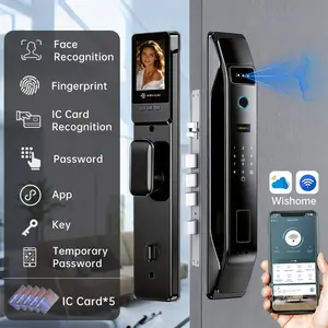 3D Face Recognition Digital Door Lock Unlock Smart Lock With Camera FIngerprint Password Unlock Keyless Electronic Door Lock