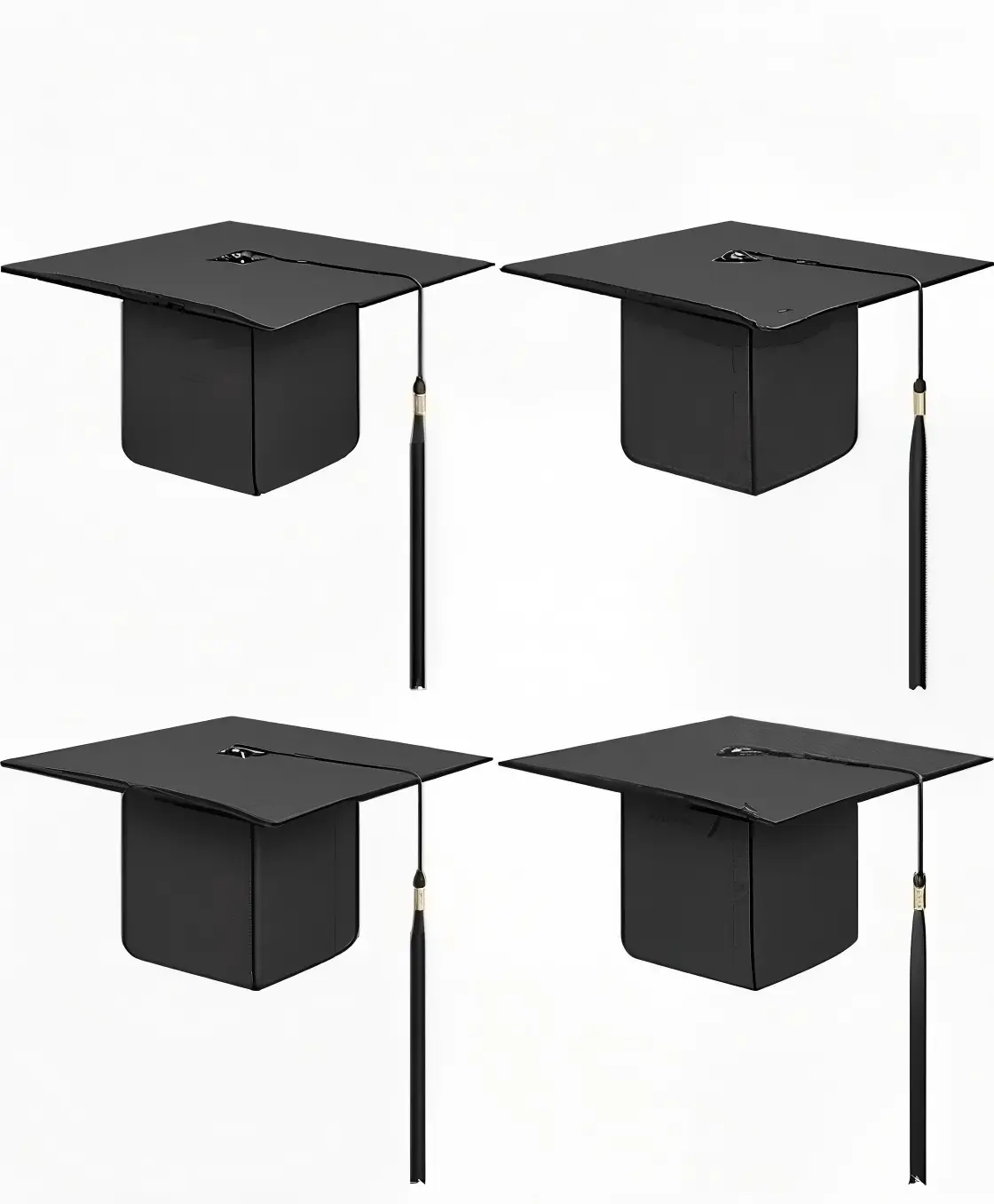 Geyoga 8 Pcs Graduation Cap Bulk Adjustable Adult Graduation Hat with Tassel for Graduate Fancy Dress Accessory Photo Props