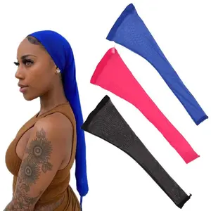 Hair Weave Sleeve for Locs Extra Long Hairsleeve Breathable Loc Sleeve Stretchy Reusable Lightweight Wig Cap Fashionable Design Mesh Sleeves Hair Wrap for Women Braids and Hairweave Elastic Dreadlock Cap Long Sleeve