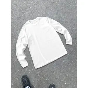 Men's Long Sleeve T-Shirt, Simple Basic Style, Suitable for Daily Wear & Home Use, Can Be Worn Alone or Layered Up
