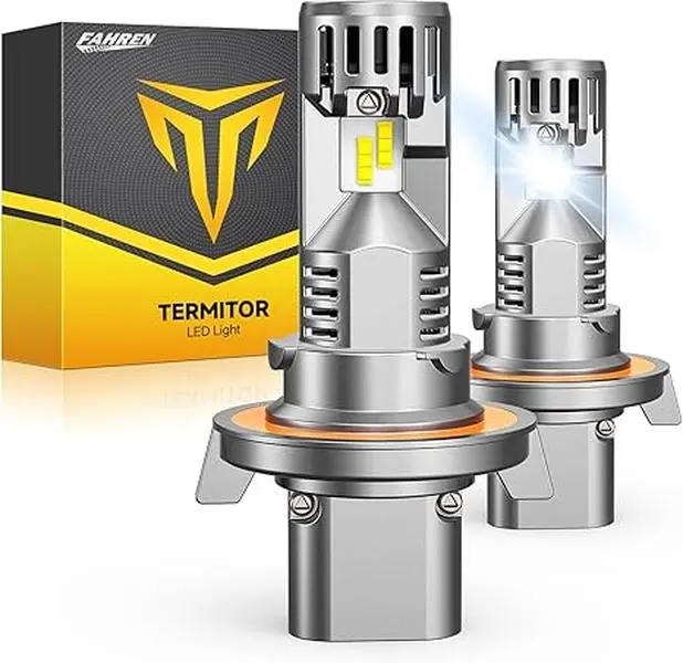 FAHREN 2026 H13/9008 Lights Kits High/Low Beam, 50000LM 1200% 6500K Ultra-Bright Bulb 1:1 Mini Size No Adapter Required 9008 Lights Kits, Easy Plug-N-Play Installation, Pack of 2