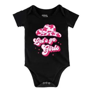Let'S Go Girls Print Bodysuit, Casual Short Sleeve Romper, Baby  Outdoor ClothingB1108-049