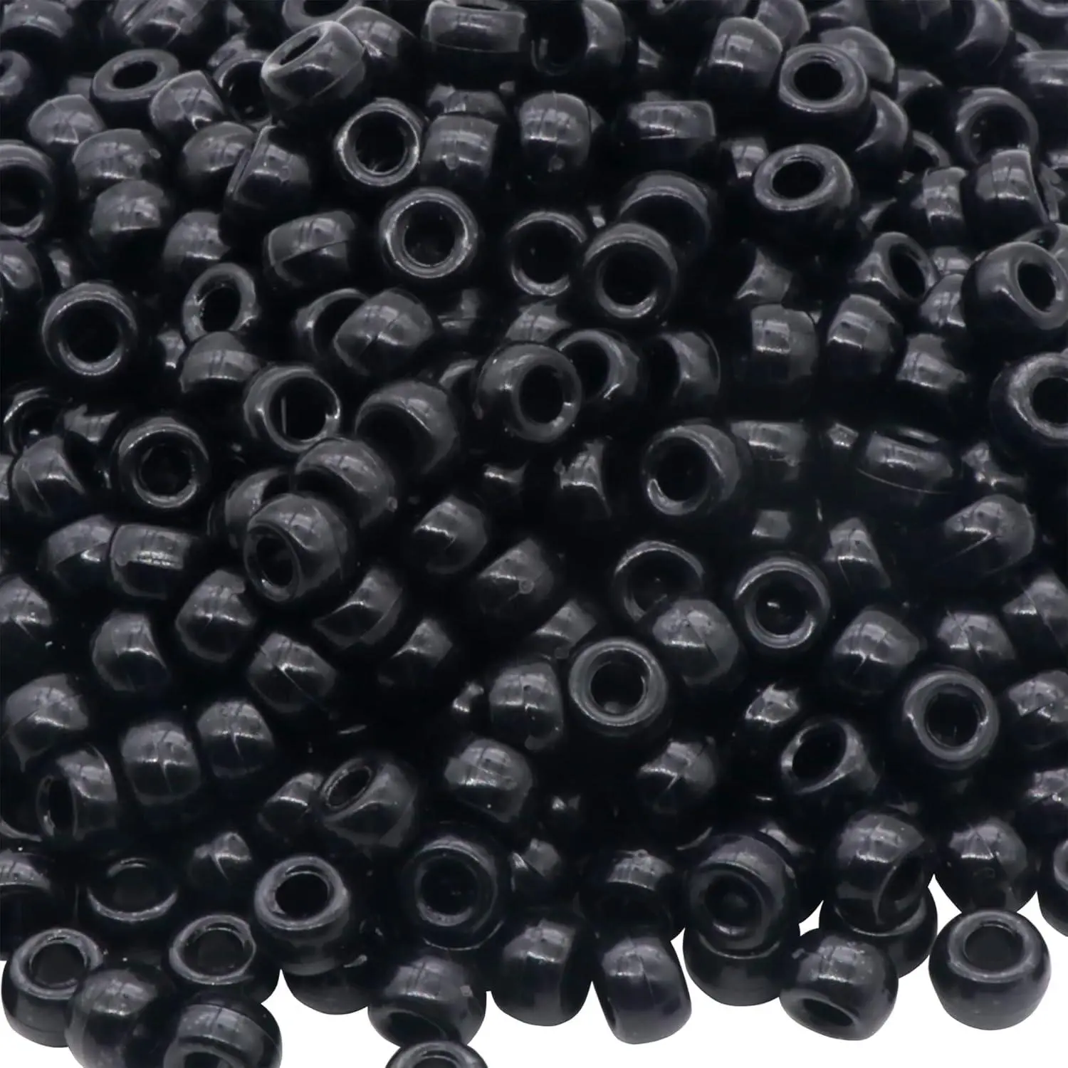 1000Pcs Pony Beads Bracelet 9mm Black Plastic Barrel Pony Beads for Necklace,Hair Beads for Braids,Key Chain,Jewelry Making (Black) 1000Pcs Pony Beads Bracelet 9mm Black Plastic Barrel Pony Beads for Necklace,Hair Beads for Braids,Key Chain,Jewelry Making (Black)