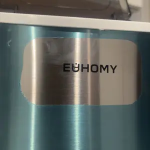 Product Review of EUHOMY Ice Maker Countertop with Handle, 26lbs in 24Hrs, 9 Ice Cubes Ready in 6 Mins, Auto-Cleaning Portable Ice Maker with Basket and Scoop, for Home/Kitchen/Camping/RV. (2024 New Silver) Utensils from C**e