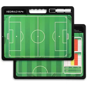 Dry Erase Soccer Clipboard for Coach Premium Tactical Portable Double Sides Full & Half Court Dry Erase Coaching Board with Marker