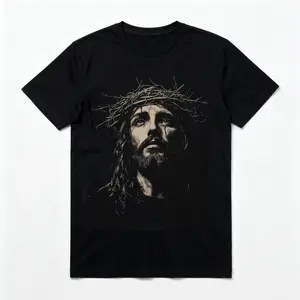 [Streetwear Tee] Christian Jesus Faith Graphic T-Shirt, Vintage Style Religious Tee for Men Women, Unisex Streetwear Faith Apparel, Inspirational Bible Theme Shirt, Casual Summer Short Sleeve Top, Christian Gift for Believers