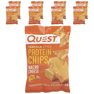Quest Nutrition Tortilla Style Protein Chips, Nacho Cheese, 8 Bags, 1.1 oz (32 g ) Each Quest Nutrition Tortilla Style Protein Chips, Nacho Cheese, 8 Bags, 1.1 oz (32 g ) Each