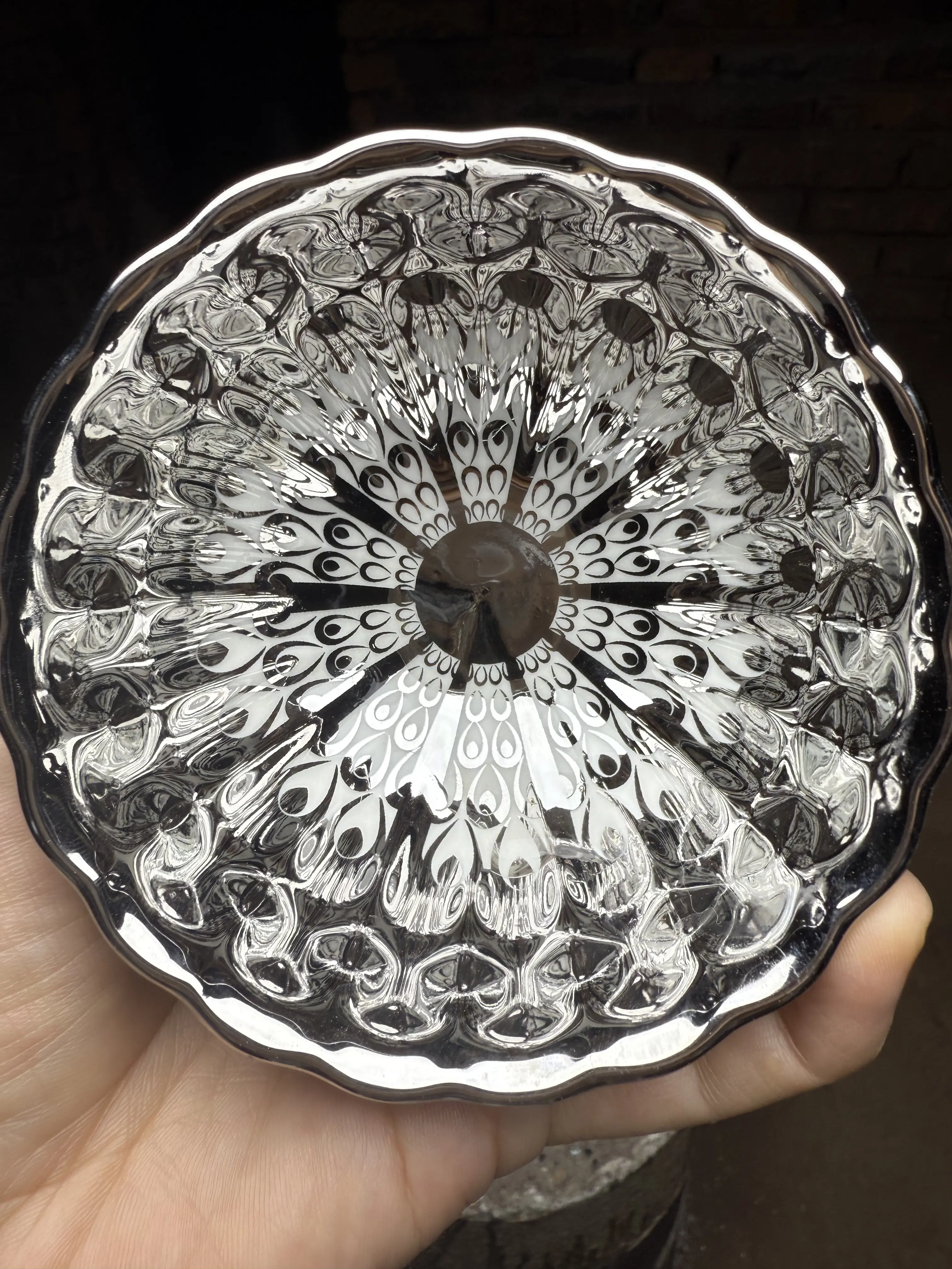 Silver Peacock Feather Embossed Ceramic Tea cup,Chinese culture,High-temperature firing,Handcrafted ceramic cup,Wine Glass,  Kung Fu Cup
