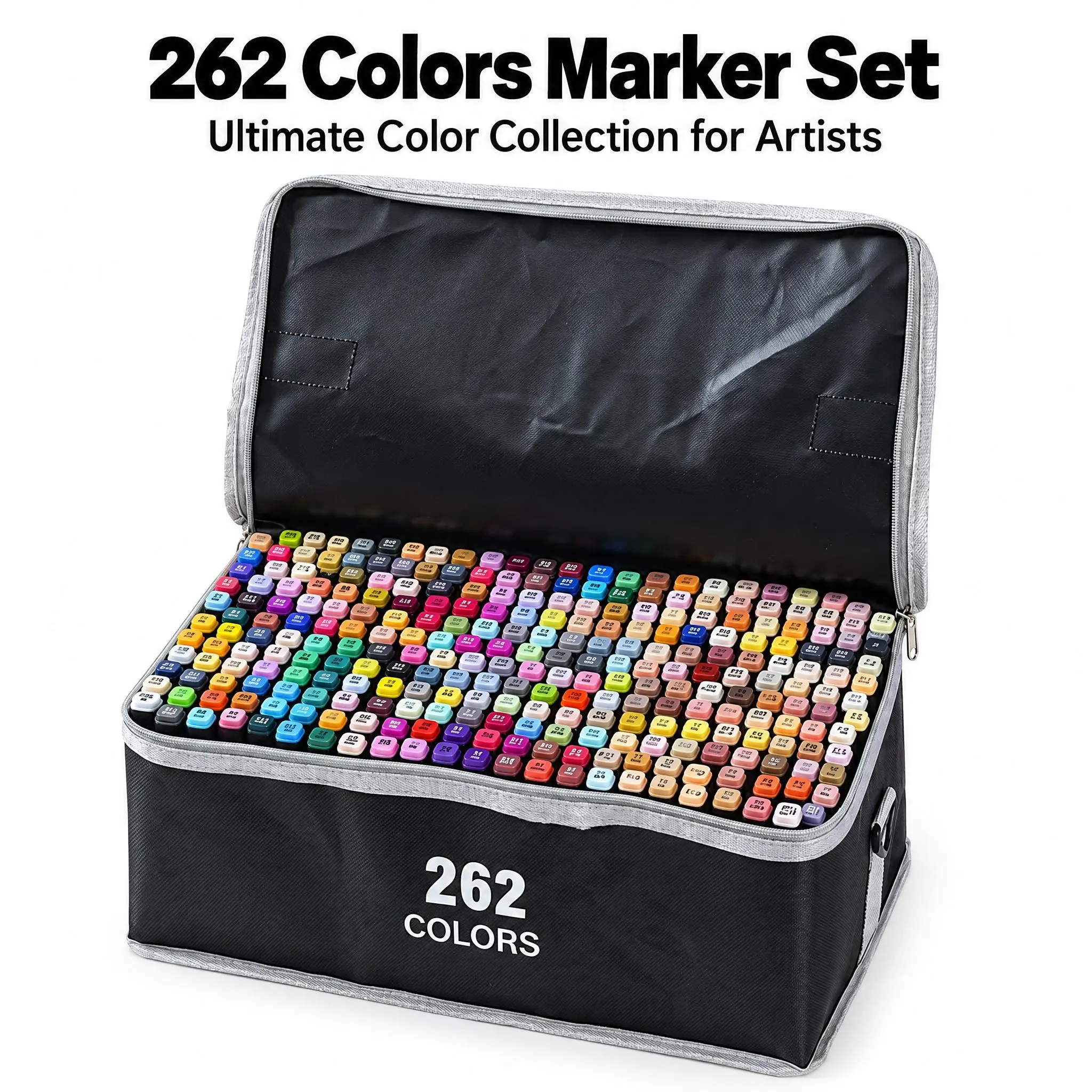Alcohol-Based Dual-Ended Marker Pen Set - 120/168/262 Vibrant Color Options, Portable Storage Bag Included - Ideal for Artists, Students; DIY Painting Supplies Gift for Any Occasion