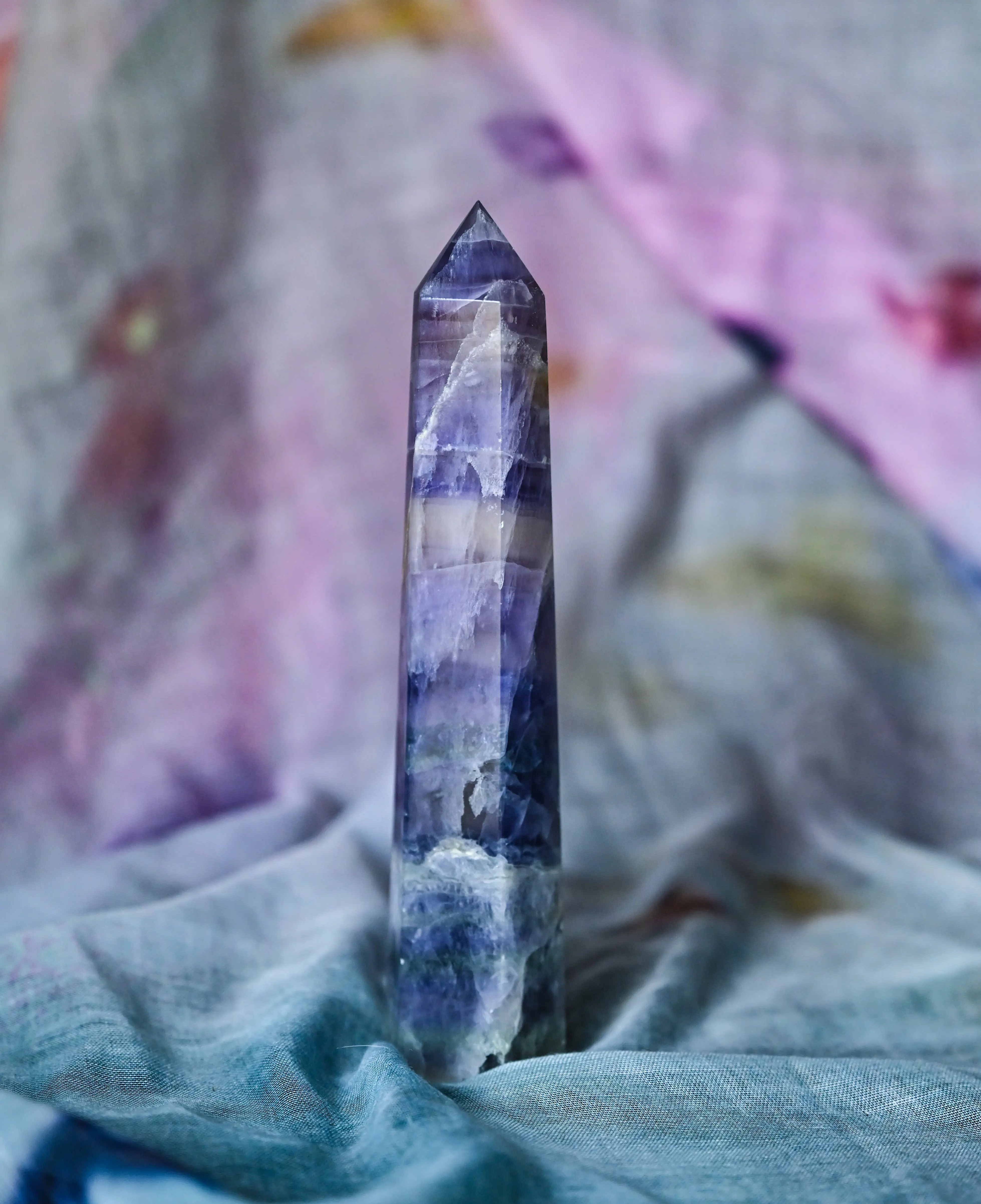 Purple Fluorite Tower - Elegant Design with Unique Features and High-Quality Finish