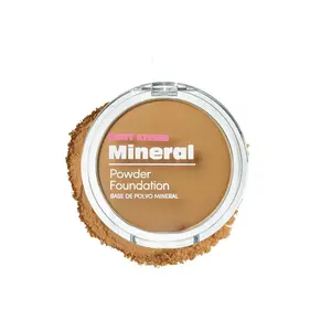 Ruby Kisses Mineral Pressed Powder Foundation, Medium to Full Coverage Natural Finish 0.35 Ounce (Caramel)