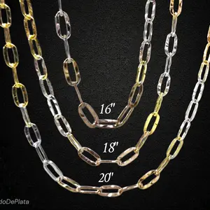 3 color chain necklace silver 925