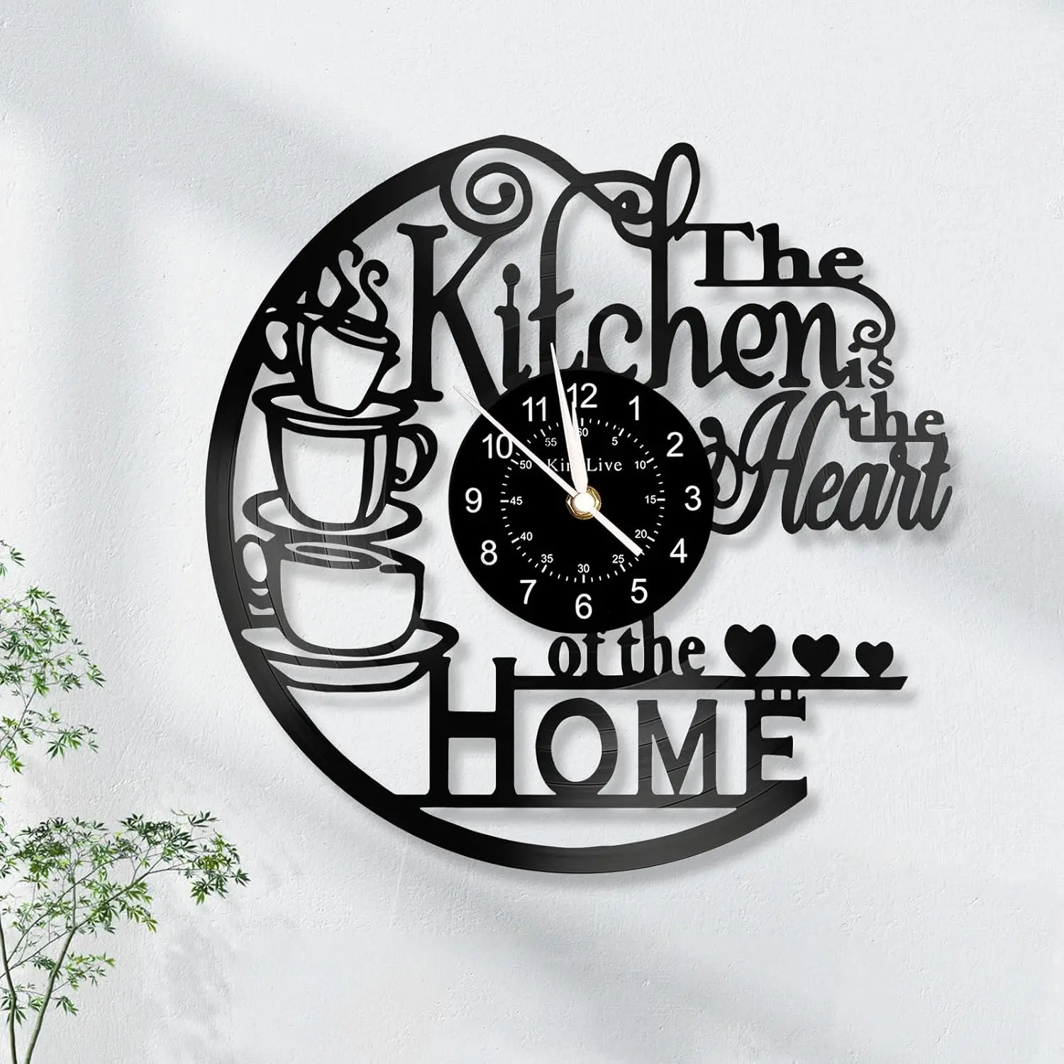 Vintage Vinyl Record Wall Clock, Creative Decorative Clock, Silent Retro Kitchen Decor, Home Decor, Artistic Cafe & Studio Decoration, Perfect Gift for Christmas/birthday