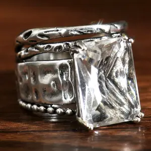 Vintage Boho Silver Ring for Women | Unique Retro Design for Wedding, Engagement & Everyday Wear