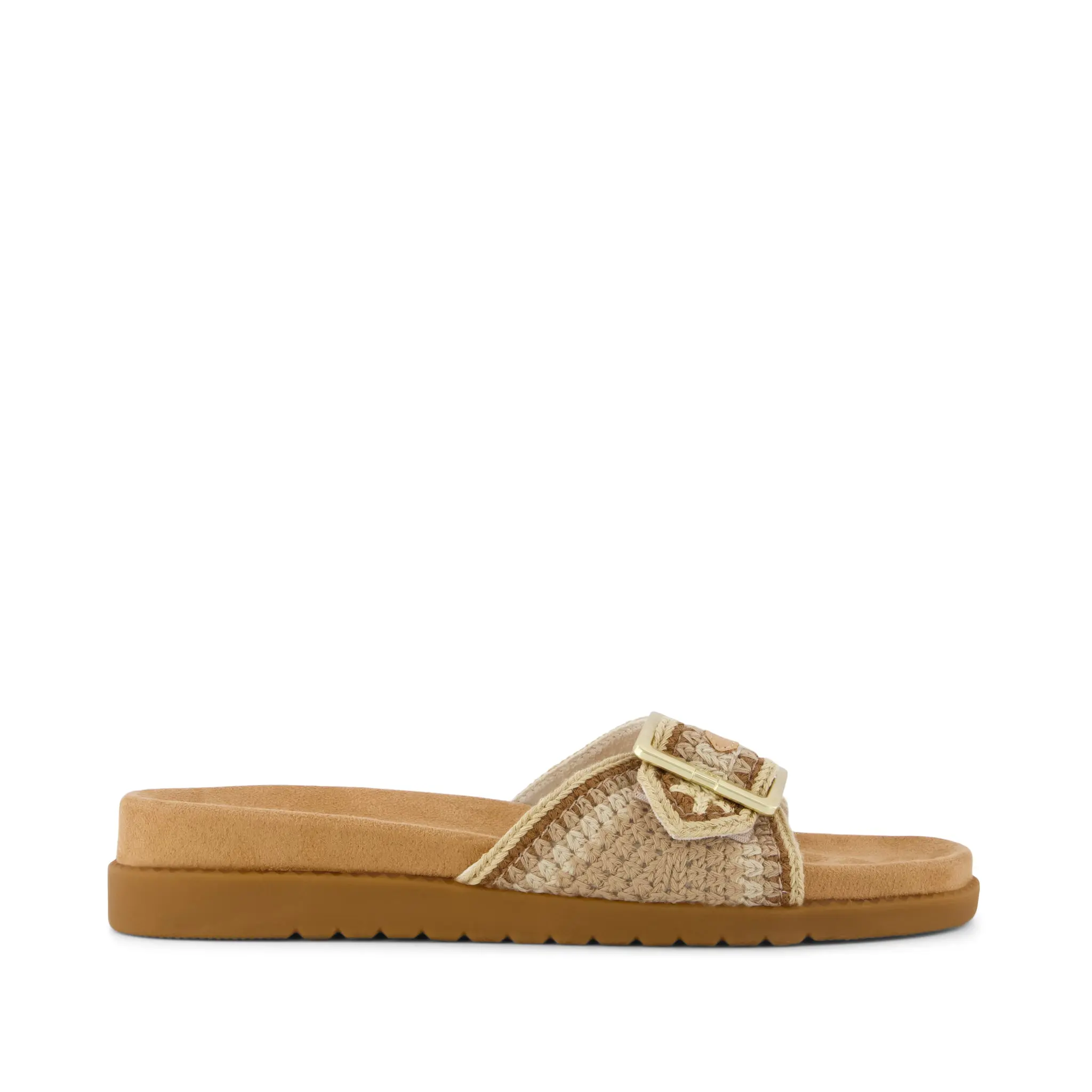 Womens Marin Slide Sandal Almond Crochet