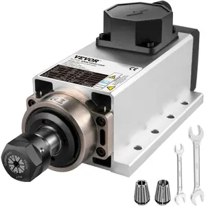 Father's Day Gift VEVOR Air Cooled Spindle Motor 2.2KW CNC Spindle Motor 220V Square Air Cooled Spindle Motor ER20 Collet 24000 RPM CNC Spindle 5A Spindle Motor 400 Hz for CNC Router Engraving Milling Grind Machine