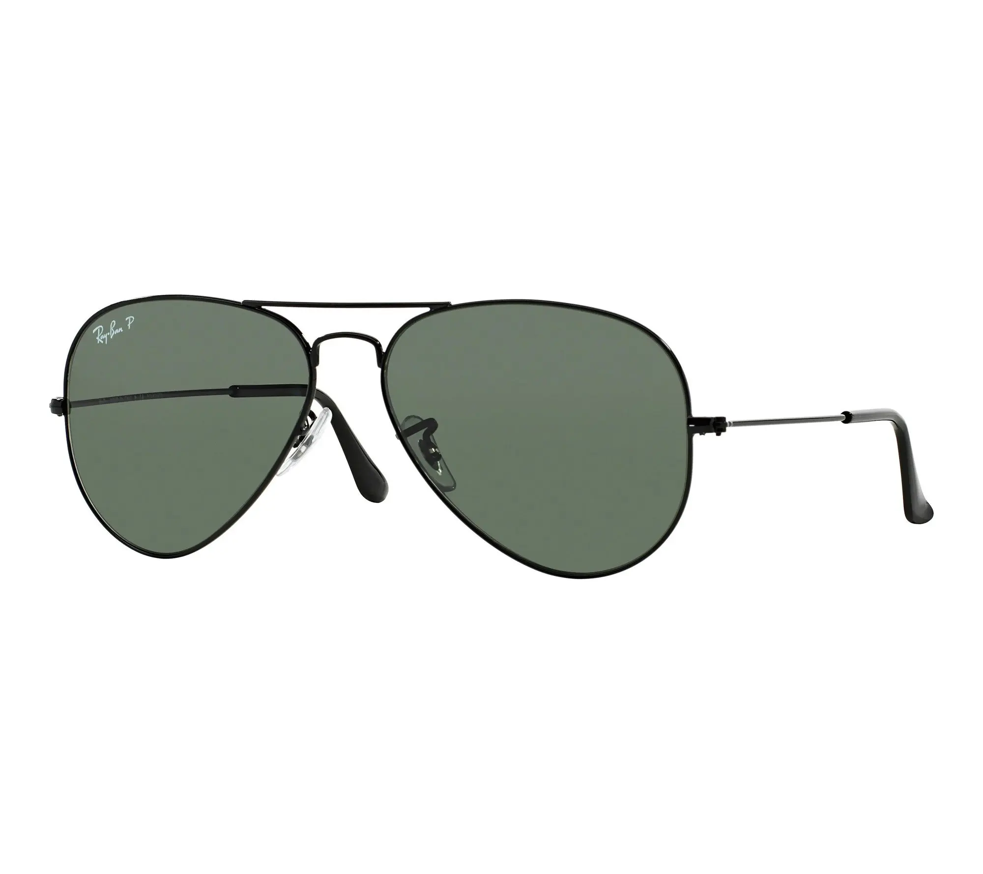 Ray-Ban Polarized Aviator Classic Sunglasses- Black/58mm