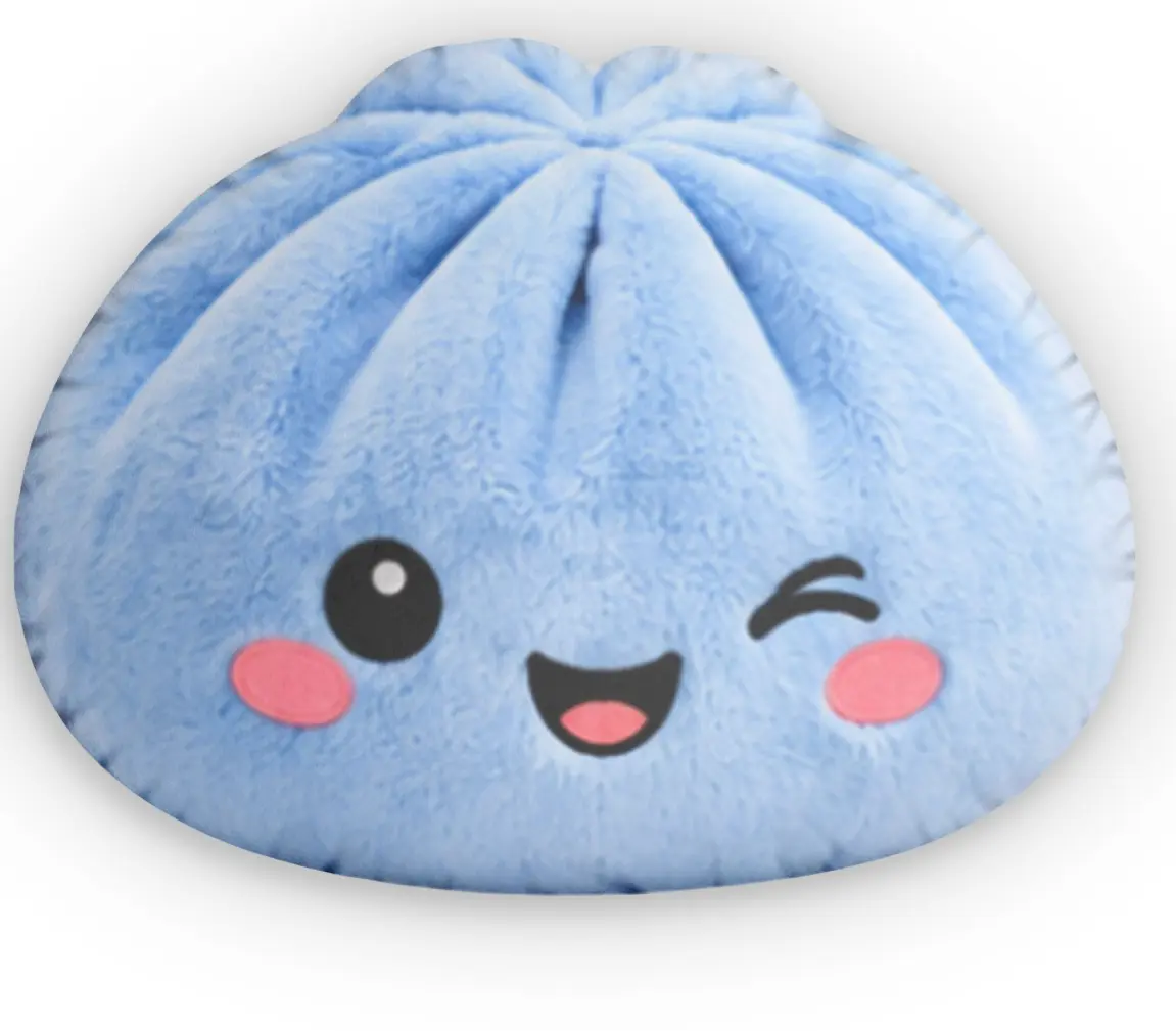 Meet Bubbles — The Oversized Blue Dumpling Pillow