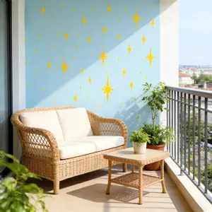 Shimmering Star Wall Decals for Girls Bedroom | 116pcs Peel & Stick | 6 Sizes, Removable & Reusable
