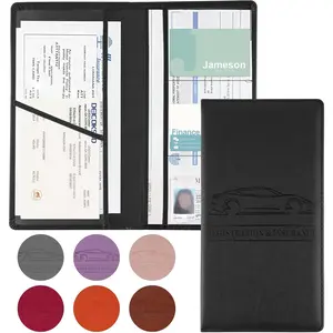 1Pack Car Registration and Insurance Holder,Car Document Holder for Cards License with Magnetic Shut,Vehicle Glove Box Car Organizer for Documents, Cards, License(Black)
