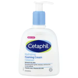 Cetaphil Hydrating Foaming Cream Cleanser, Normal to Dry Skin, 8 fl oz (237 ml)