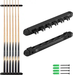 Moyan Super Pool Cue and Billiard Wall Rack - Wall Mounted Cue Holder (Black / 6 Cues) Moyan Super Pool Cue and Billiard Wall Rack - Wall Mounted Cue Holder (Black / 6 Cues)