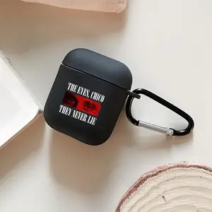 Eyes & Letter Design Earphone Case with Carabiner, 1 Count Decorative Earphone Protective Cover Compatible with AirPods 1 2 3 Pro 2/Pro