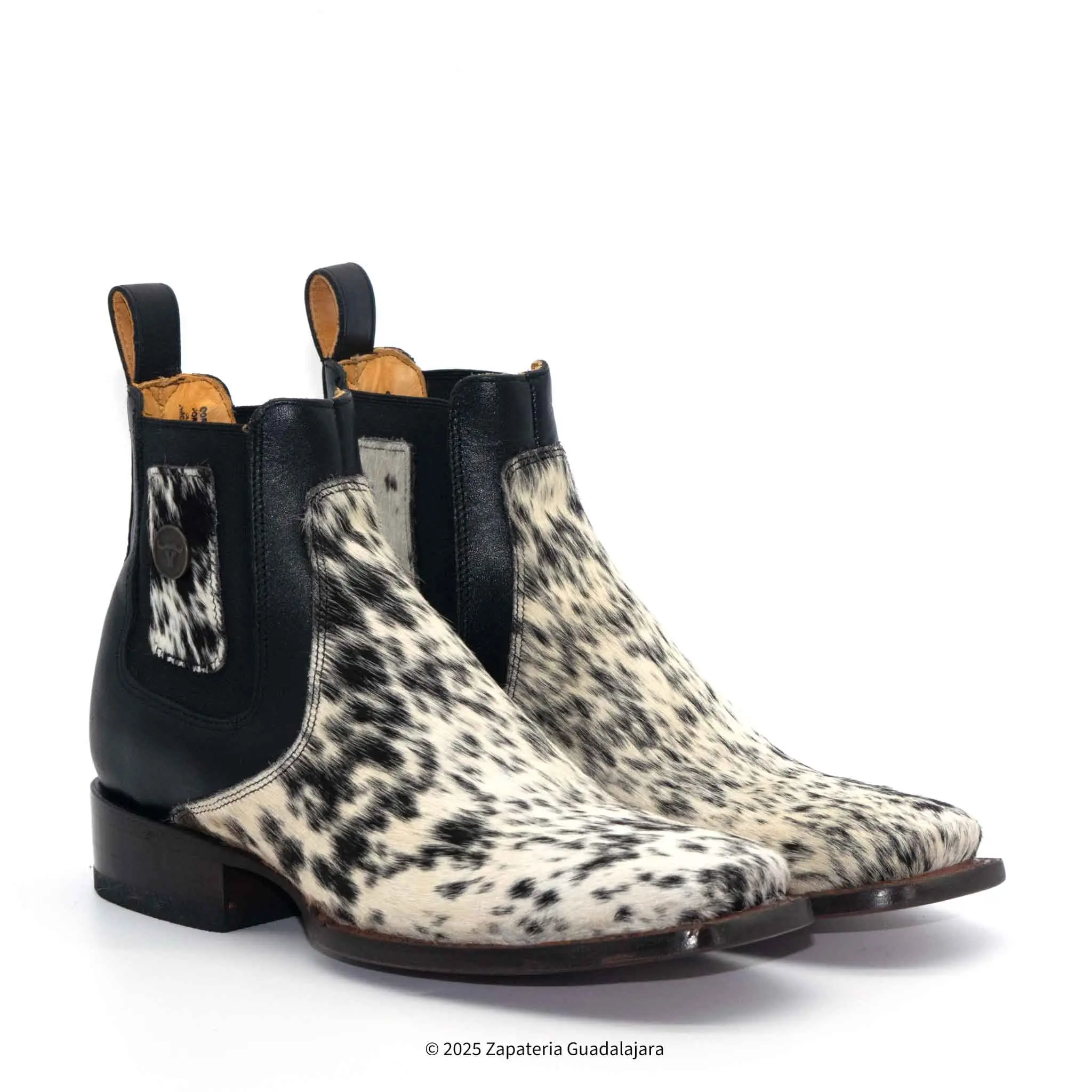 Genuine Cow Hair Square Toe leather boot-H423304 Genuine Cow Hair Square Toe leather boot-H423304