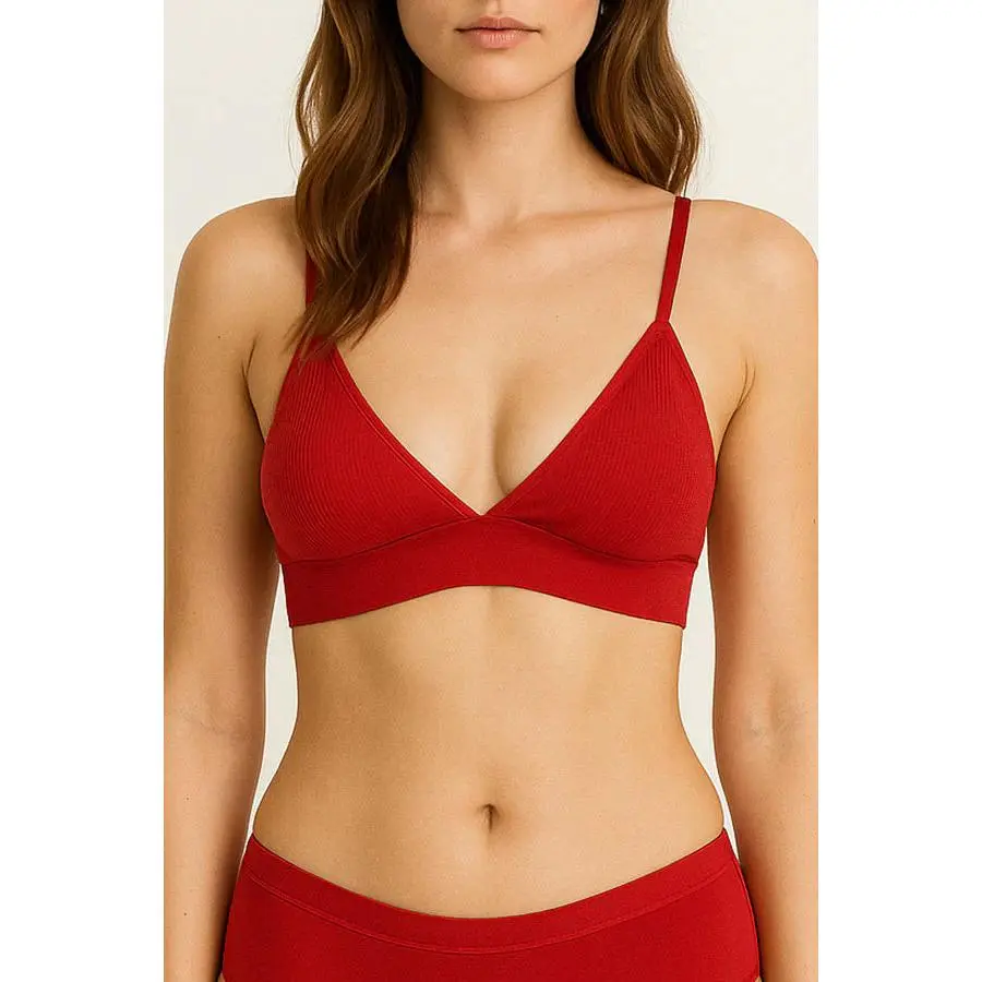 Wireless Triangle Cotton Bralette #32574