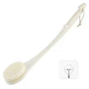 bath shower brush back scrubber body exfoliator extra long handle back & body shower scrub brush long handle back & body shower scrub brush bath brush liquid bath brush Accessories Smooth