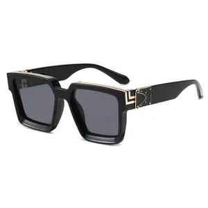 Oversized Fashion Square Luxury Shades Sunglasses Designer Style Oversized Millionaire Style full rim Square Sunglass