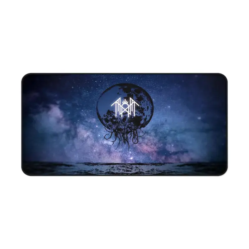 Customizable Desk Mat with Sleep Token Design 3mm Neoprene Anti-Slip Backing 12x18 12x22 31x15.5 Sizes