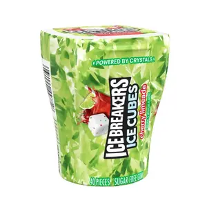 6x Ice Breakers Cubes Cherry Limeade Sugar Free Chewing Gum - Fresh Breath Mints Snack Treats Flavor 40ct