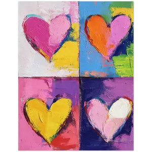 4 of Hearts 10 folded greeting cards 4.25"x 5.5" with envelopes