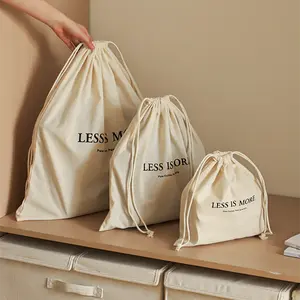 3 Piece Cotton Drawstring Bags For Handbags And Storage - Dustproof And Protective