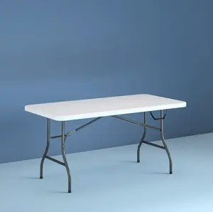 Portable 6-Foot Folding Table, White Speckle, Durable Event & Party Table
